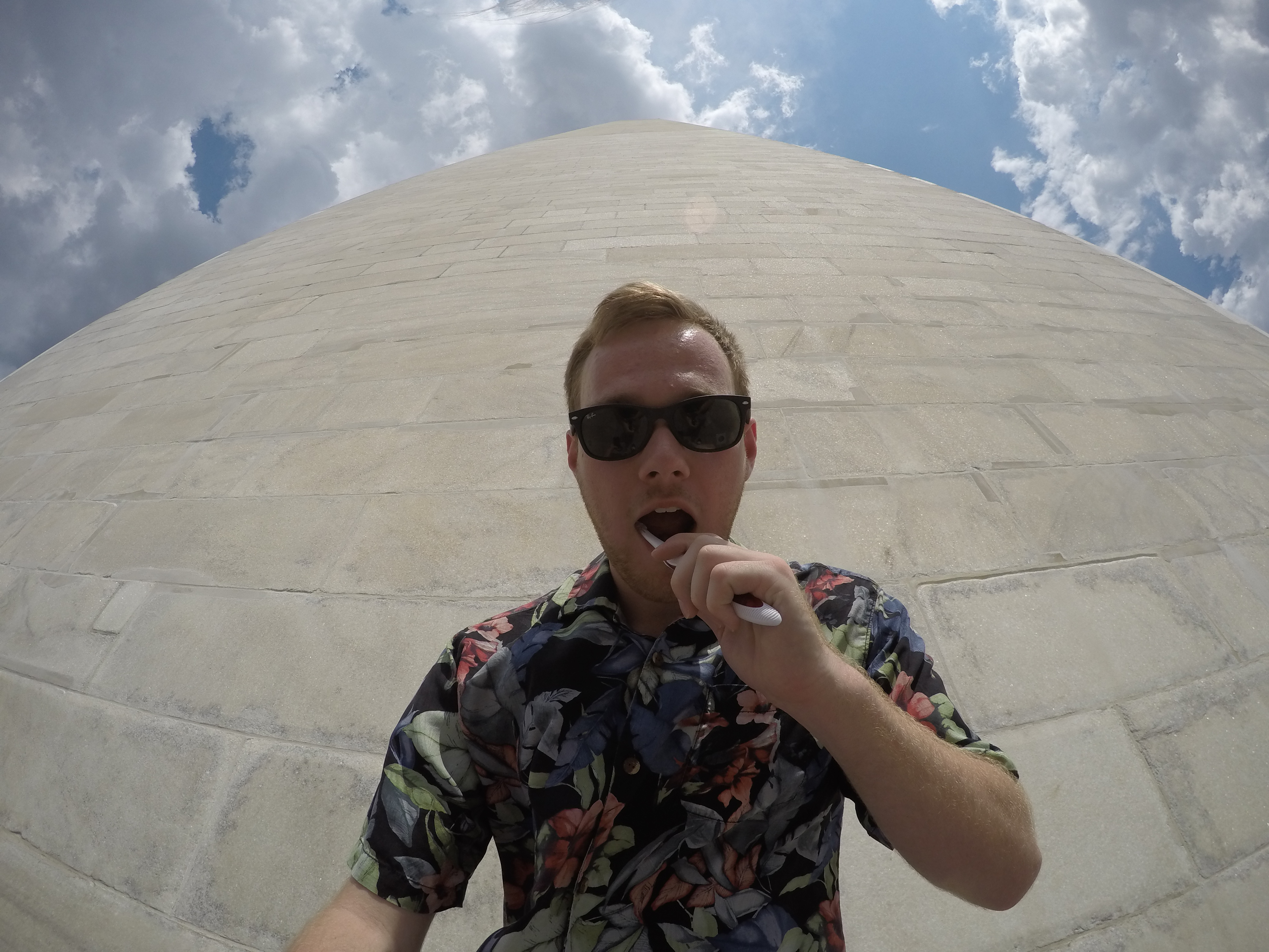 Toothbrush Challenge at the Washington Monument